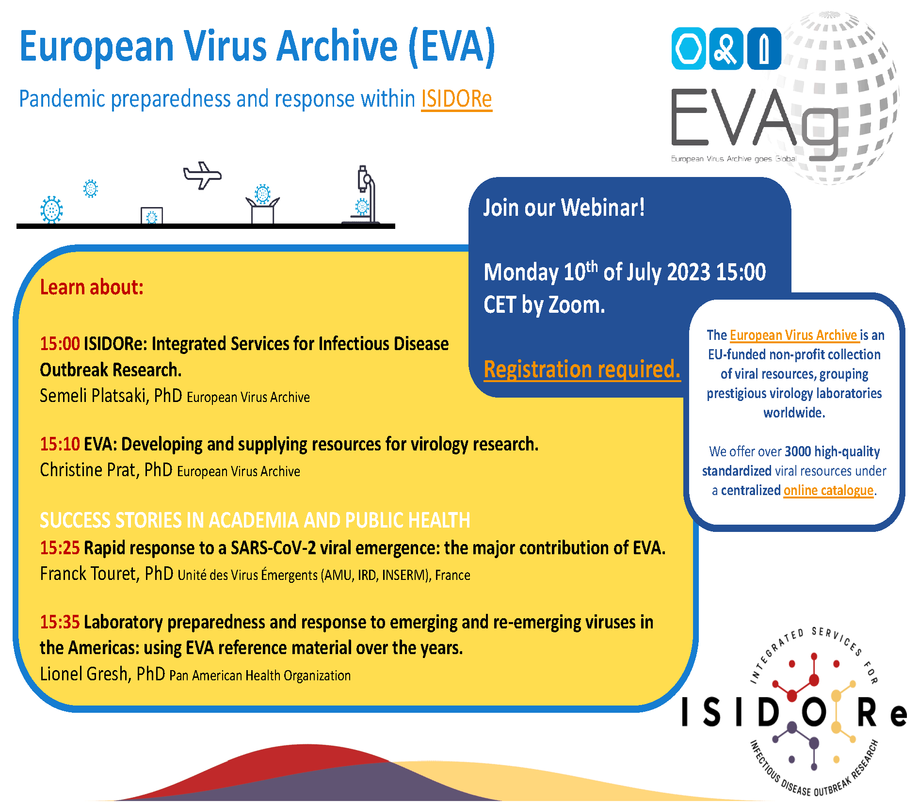 EVA pandemic preparedness and response within ISIDORE