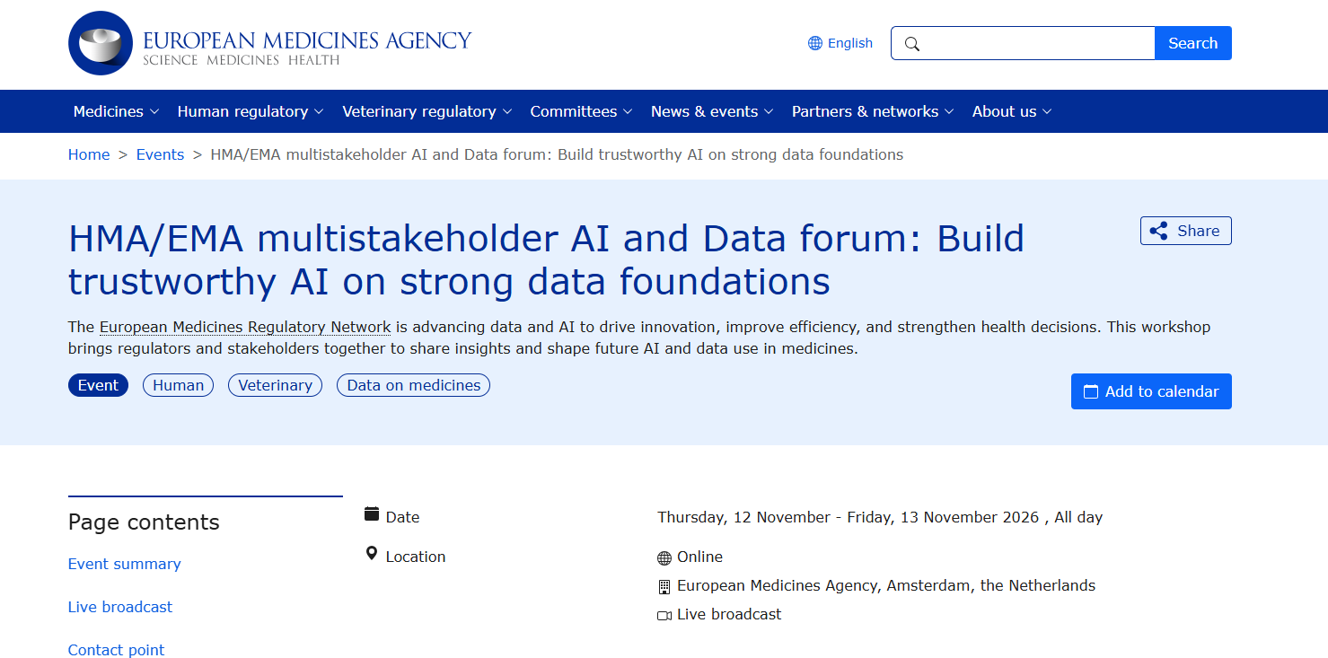 HMA/EMA multistakeholder AI and Data forum: Build trustworthy AI on strong data foundations