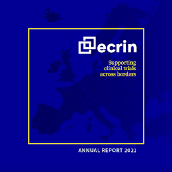 "ECRIN Annual Report 2021"