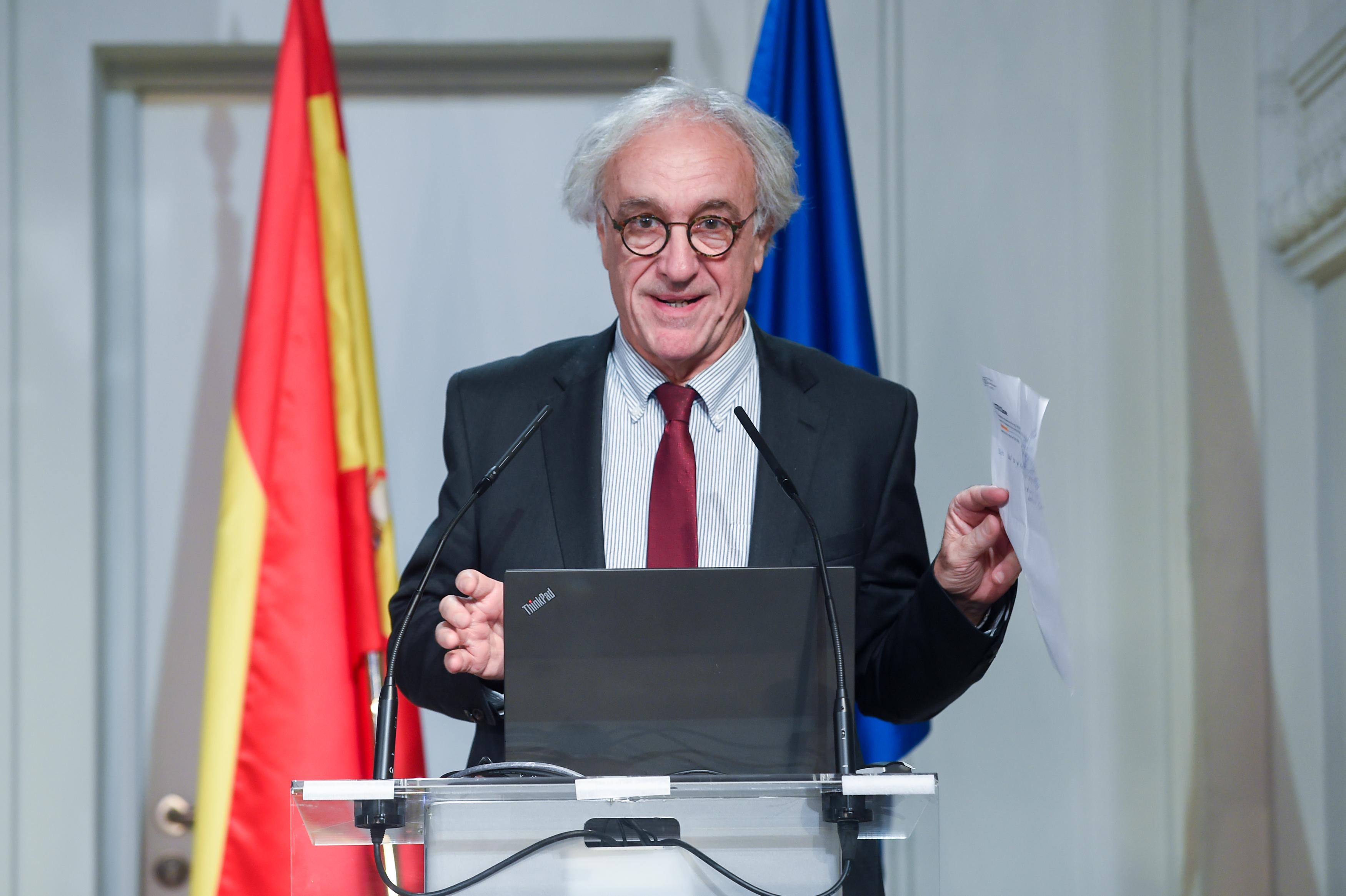 Jacques Demotes at the podium