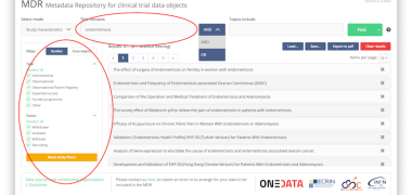 Clinical Research Metadata Repository for clinical trials